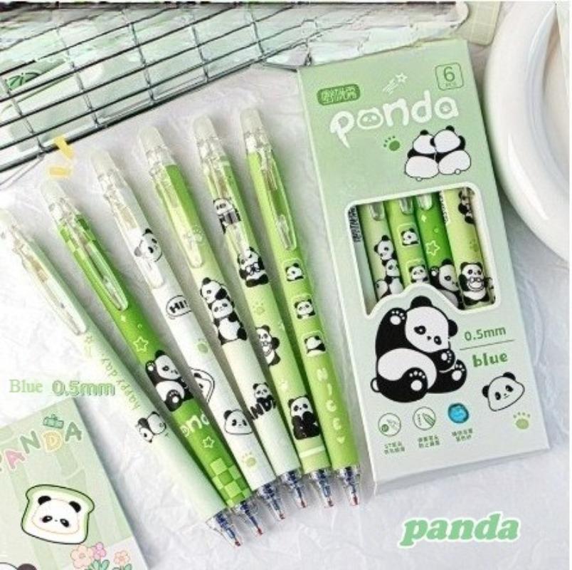 6pcs Erasable gel pen - 0.5mm Side Click Retractable Pens, Smooth Writing No Smudge, Cute Animal Design School & Office Supplies