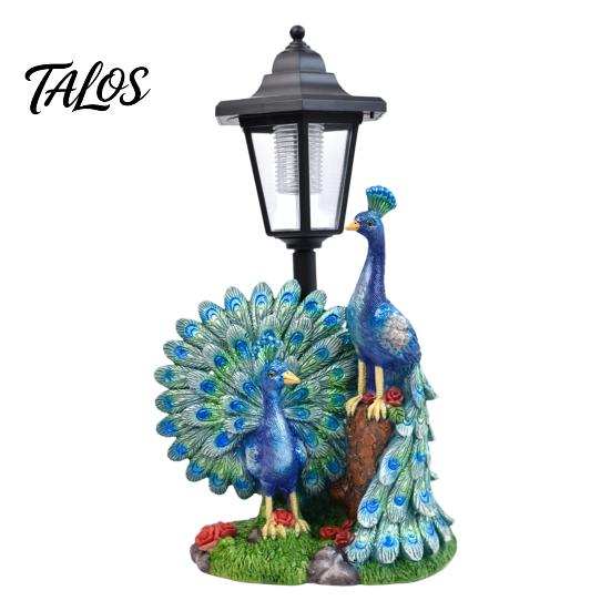 Decorazione Solare da Esterno Pavone, Statua da Giardino con Lanterna Resistente alle Intemperie per Patio Prato Sentiero Decorazione Paesaggistica, Regali Festa della Mamma