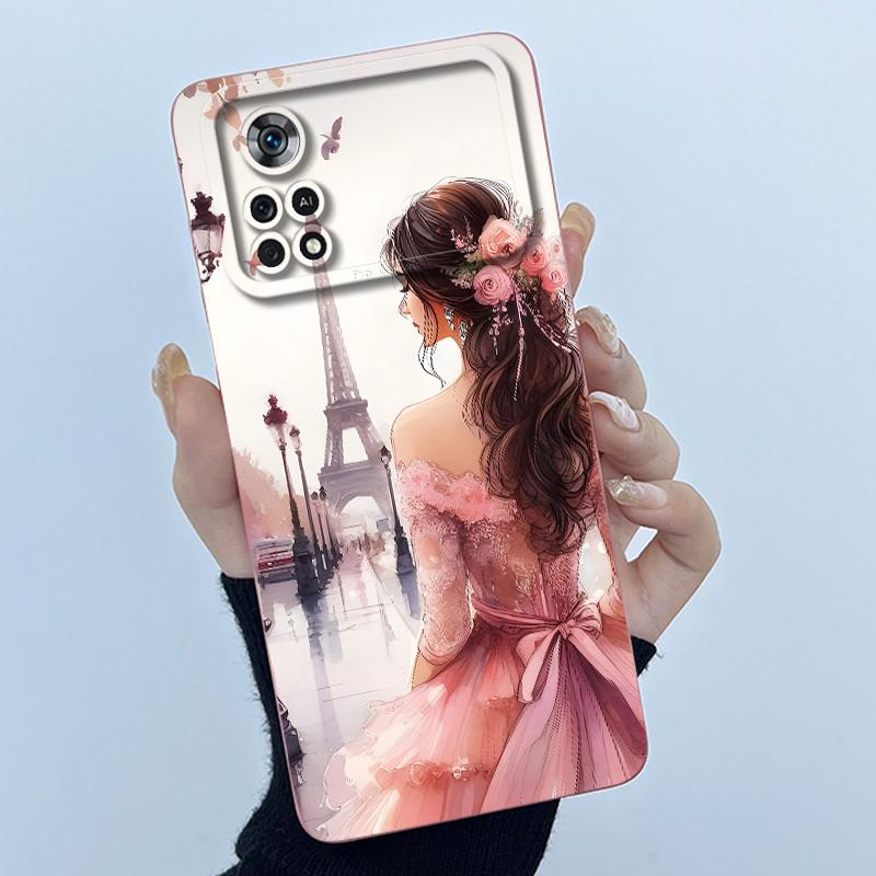 For Xiaomi Poco X4 Pro 5G Case Sweet Girls Cats Soft Silicone Phone Back Cover For Xiaomi PocoX4 M4 Pro Bumper Protective Casing