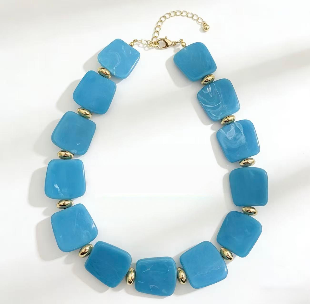 Дофаминовая нишевая квадратная акриловая цепочка, не вызывающая столкновений, подходит для повседневного ношения женщинами