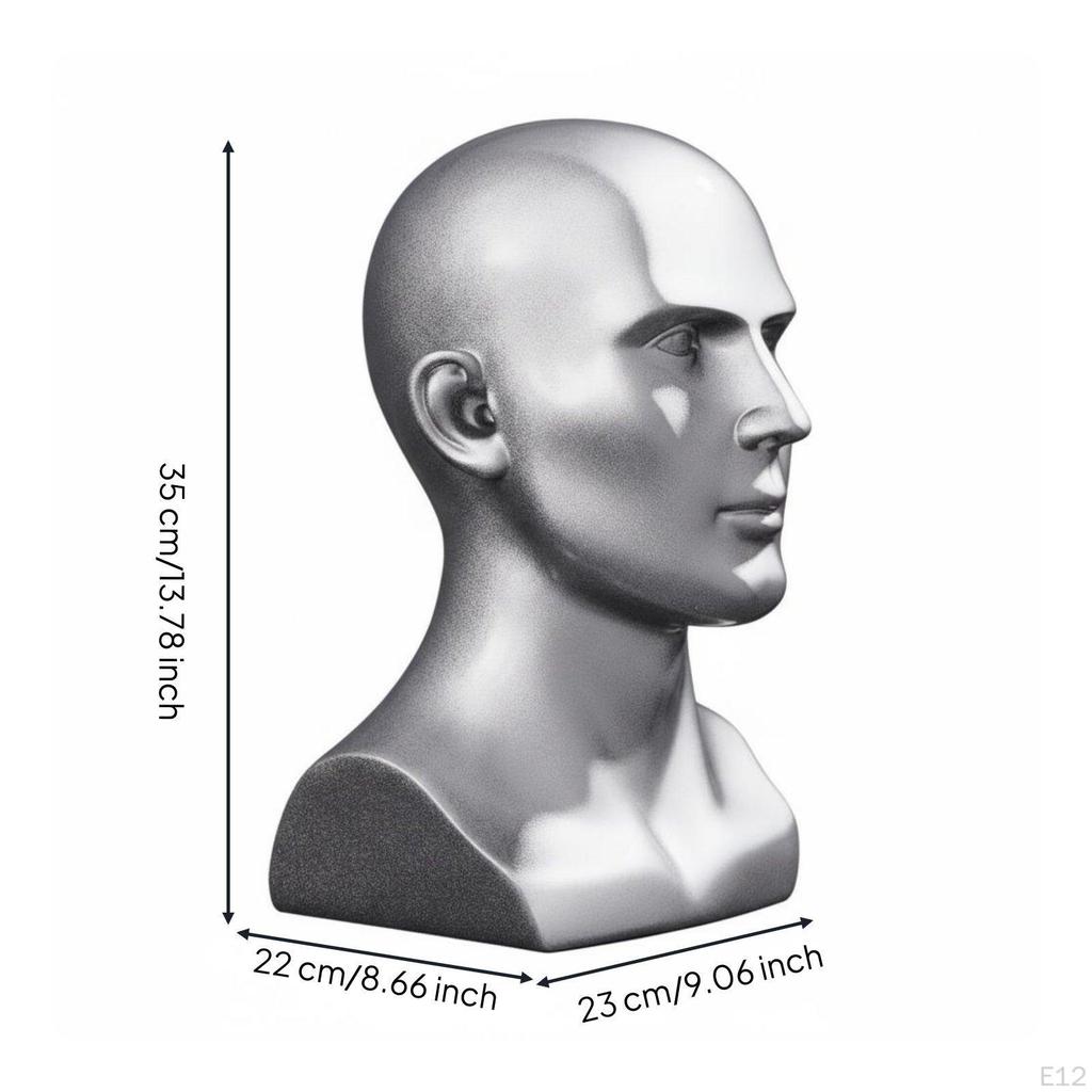 Realistic Mannequin Head With Ear Holes Hairpiece Holder Versatile Hat Display Stand for
