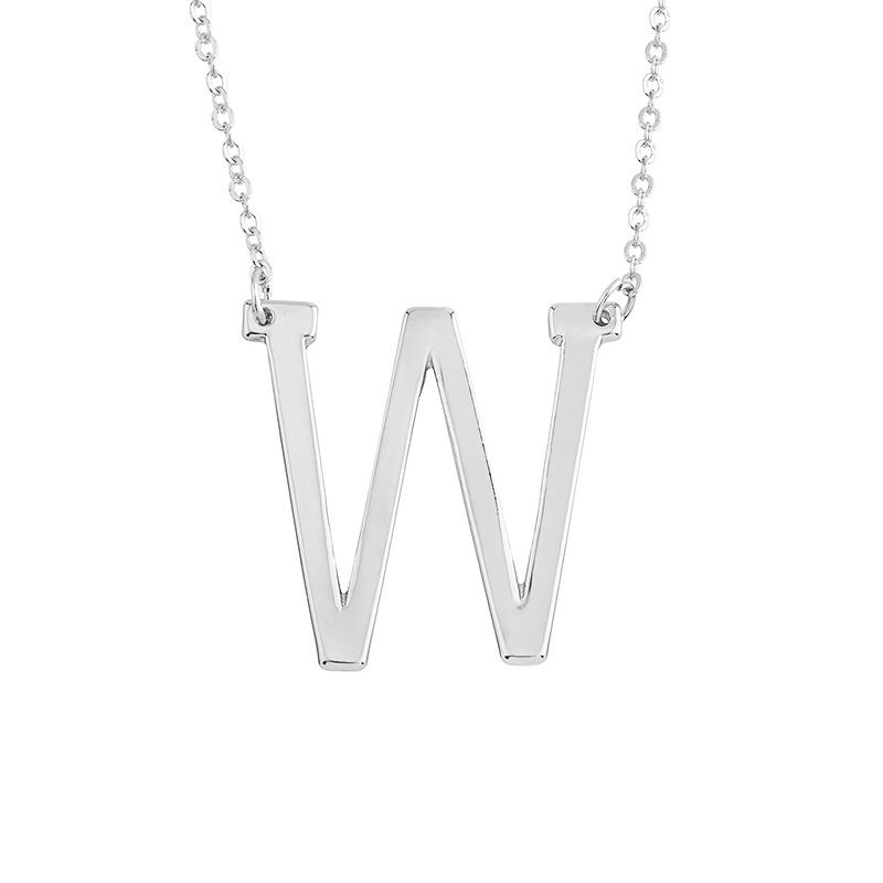 2026 Simple Hot-selling Jewelry, Letter Necklace, Trendy Neck Chain 26 English Letter Collarbone Chain 2025 Source