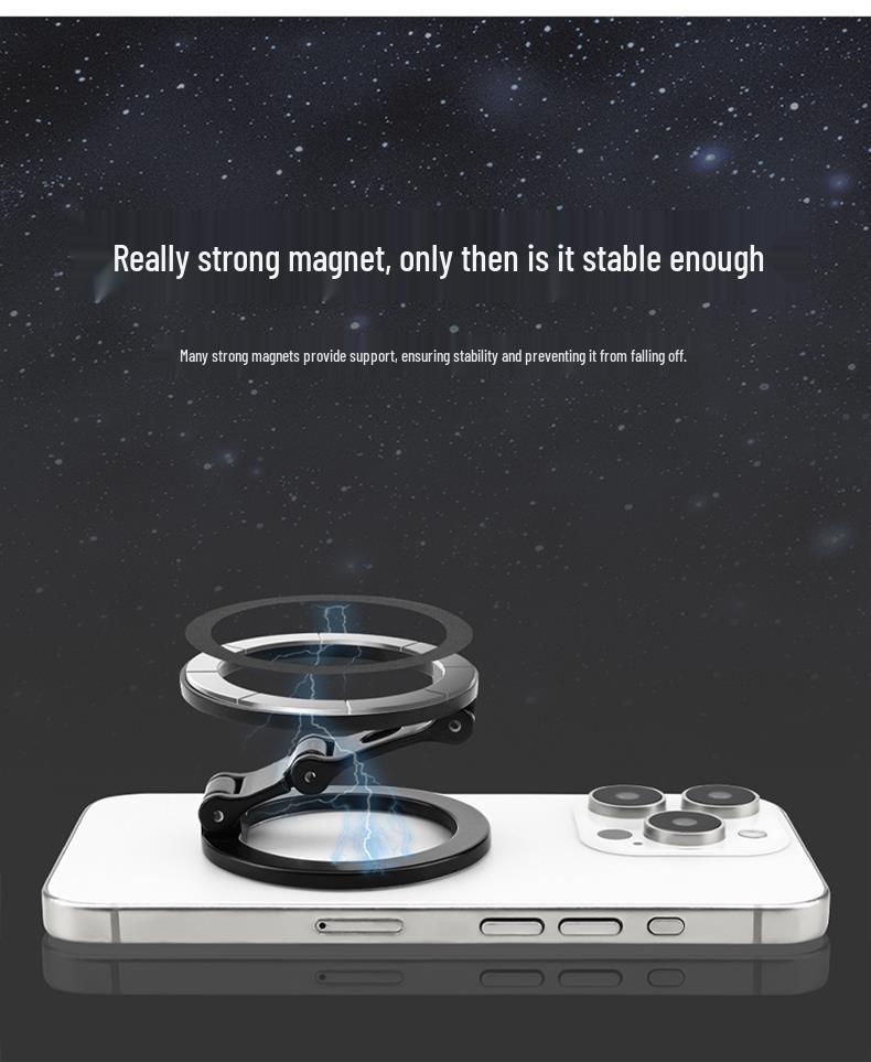 Double-sided Magnetic Folding Phone Holder for Live Broadcasts