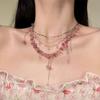 Resin Irregular Flower Multi-layer Fringed Necklace Light Luxury High-end Clavicle Chain Temperament Versatile Personality Jewelry Women