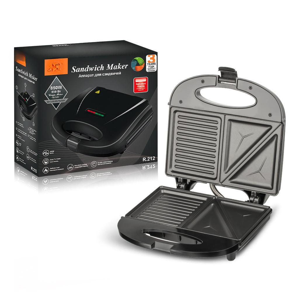 750W Double Sided Heating Sandwich Maker Mini Waffle Machine Household Multi Functional Breakfast Machine