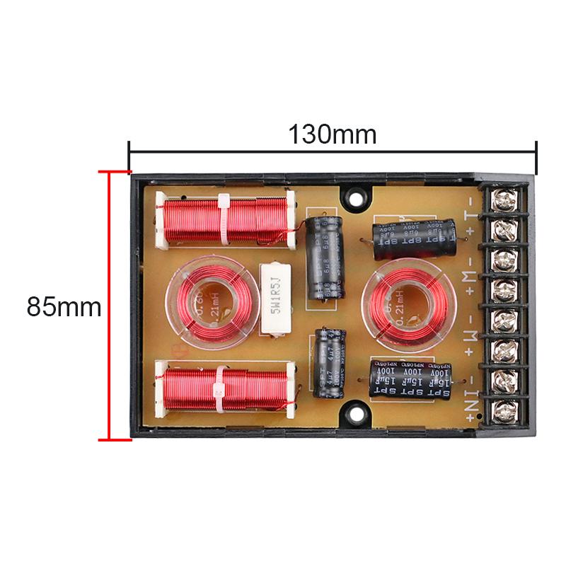 GHXAMP Divizor Crossover pentru Boxe Auto cu 3 Căi 150W Tweeter Medii Bas Boxe Audio Auto Divizor 3 Căi 800HZ-2800HZ 2 BUC