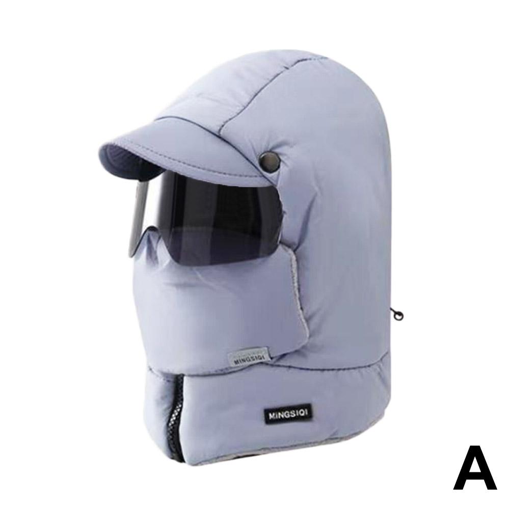 Winter Warm Cycling Cap Men Bicycle Motorcycle Balaclava Windproof Sports Scarf Velvet Face Cover Women Ski Hat With Glasses