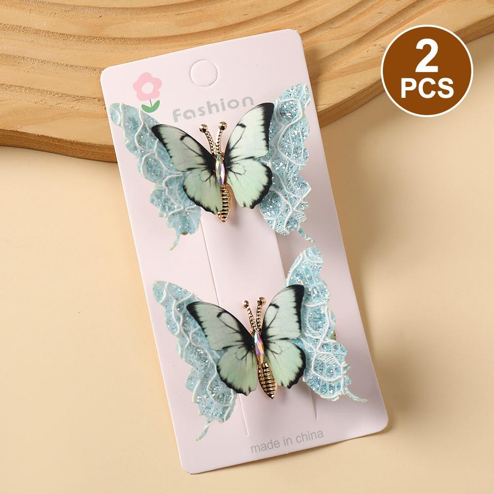 3D двухслойная разноцветная заколка-бабочка для женщин – Элегантная заколка для челки и боковых прядей