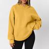 Women's  Fashion Zipper Hoodie Long Sleeve Hooded Pullover Sweatshirt Casual Solid Color Tops With Pockets