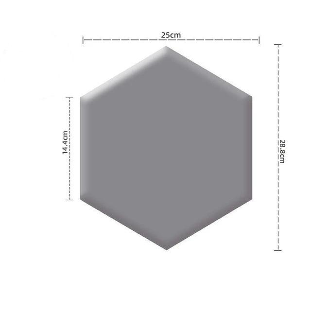 1PC Hexagon Adhesive Bed Headboard Nordic Style Room Decor Head Board Wall Panel