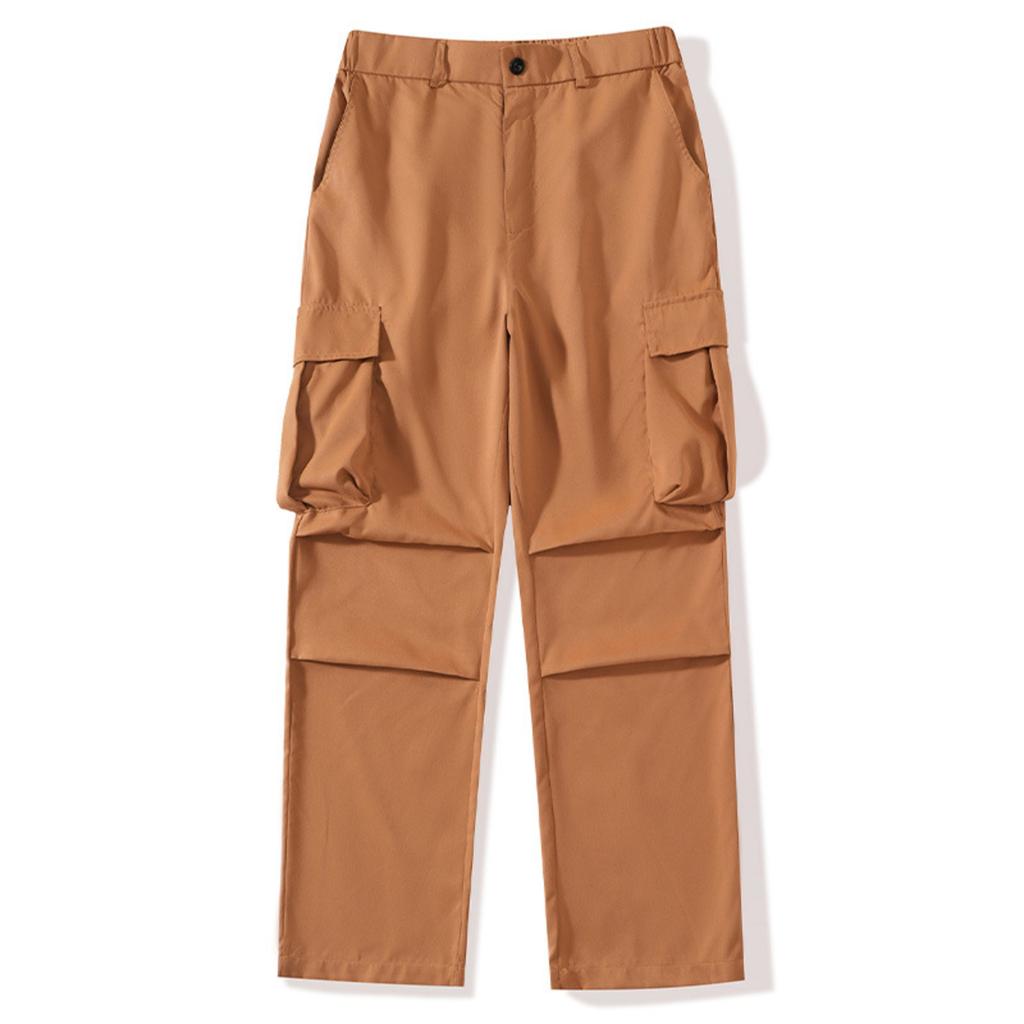 Men's Casual Pants With Multiple Pockets And Straight Leg Work Pants