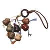 Wooden Gourd Car Hanging Ornament, Lucky Chinese Style Car Pendant, Multi-wood Gourd Bag Charm Gift