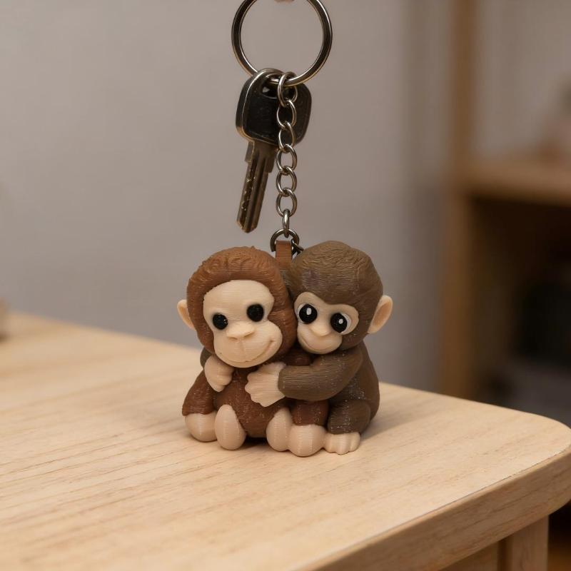 Monkey Keychain Protector For Backpack Cute Cartoon Anime Key Holder Durable Bag Pendant For Kids School Gift