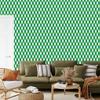Green and white vichy check wallpaper for living room and bedroom 50x1000