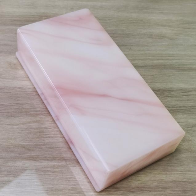 High Quality Custom Logo Acrylic Rectangular Eyelash Tile Case Cover Durable Extension Tool Case Custom Logo Color