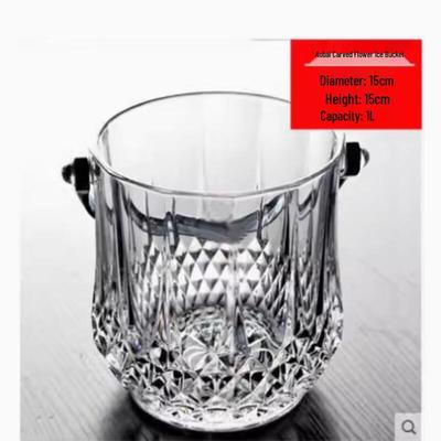 ZISIZ Crystal Glass Champagne Ice Bucket