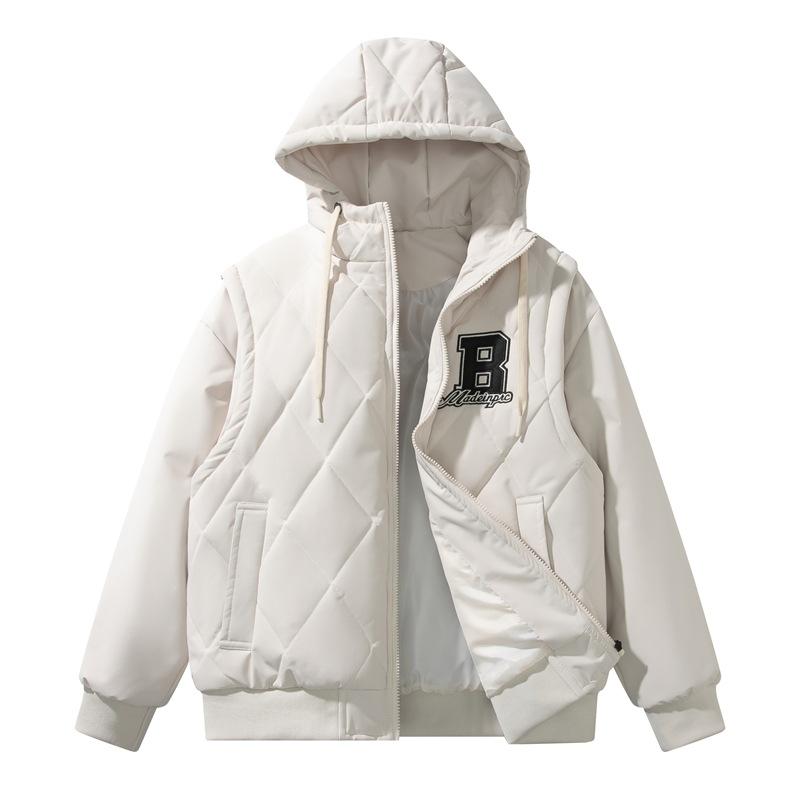 Autumn and Winter Men s and Women s Same Bread Clothes, Cotton-padded Jackets, Neutral Couple s Cotton-padded Jackets, Casual Versatile Cotton-padded M хаки