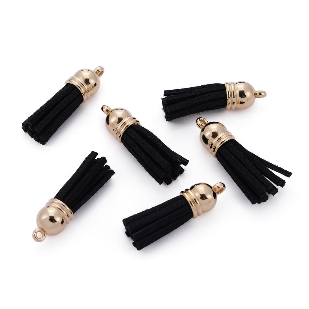 20pcs/lot 38mm Tassel Vintage Leather Tassels Fringe Pendant For DIY Keychain Jewelry Making Supplies Charms Accessories