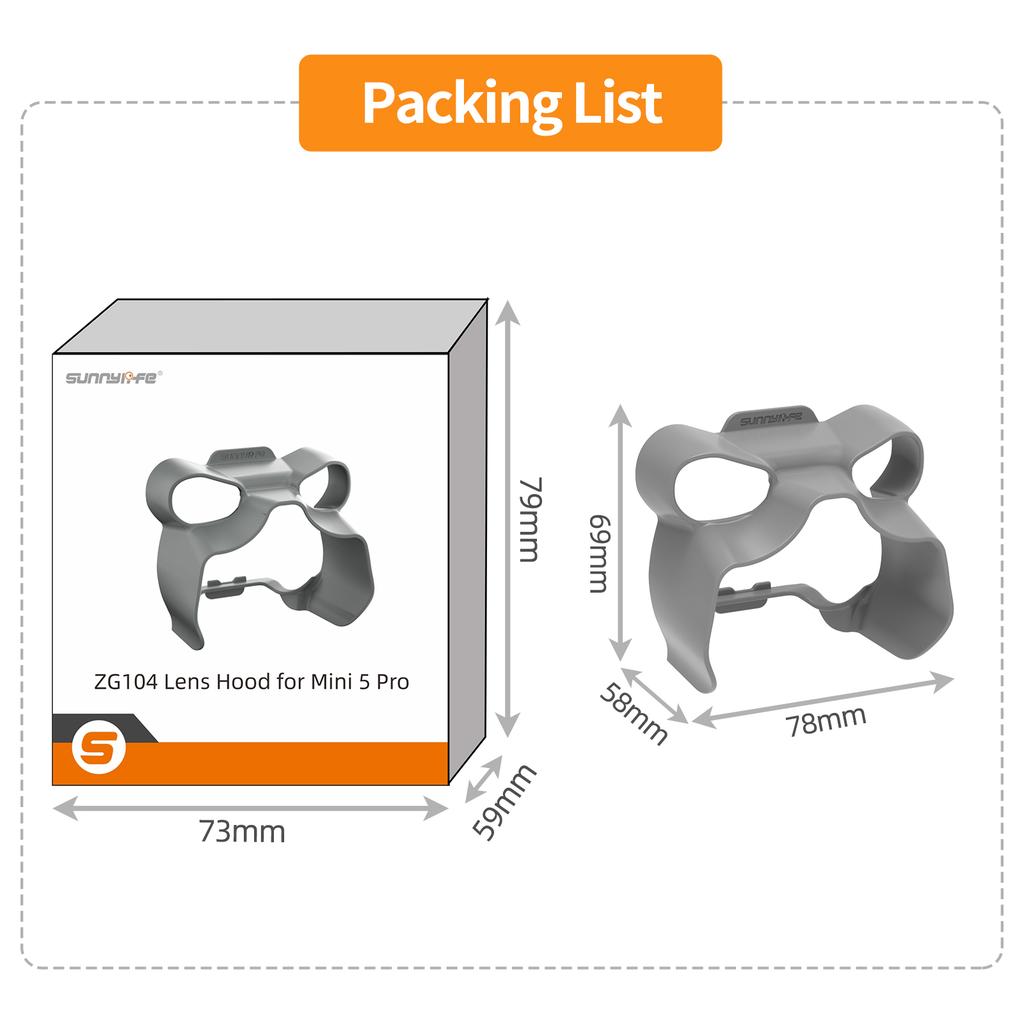 Lens Cover For DJI Mini 5 Pro Anti-glare Lens Hood Gimbal Protective Cover Sunshade Sunhood for DJI Mini 5 Pro Drone Accessories