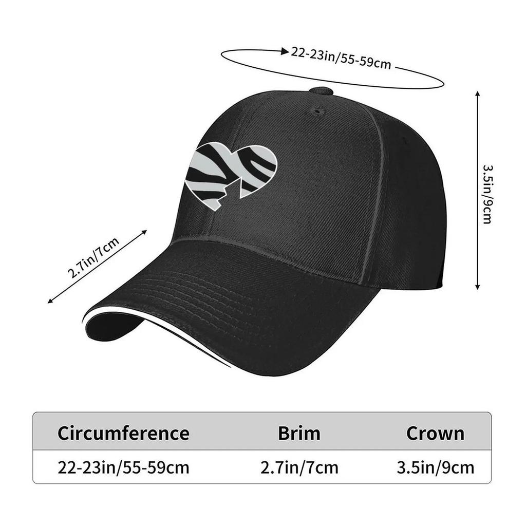 HBK BB 97 BlackWhite Heart Collage Baseball Cap Rugby luxury caps funny hat Dropshipping For Women 2025 Mens