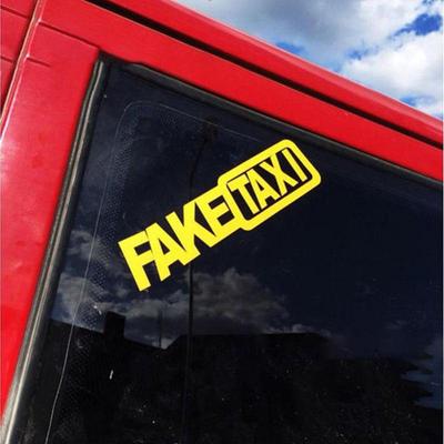1Pcs Fake TAXI Car Stickers Reflective Stickers Funny Window Vinyl Decals Styling Self Adhesive Emblem Automobile Accessories