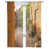 Small Alley In The Tuscan Village Chiffon Sheer Curtains for Living Room Bedroom Decoration Window Voiles Tulle Curtain