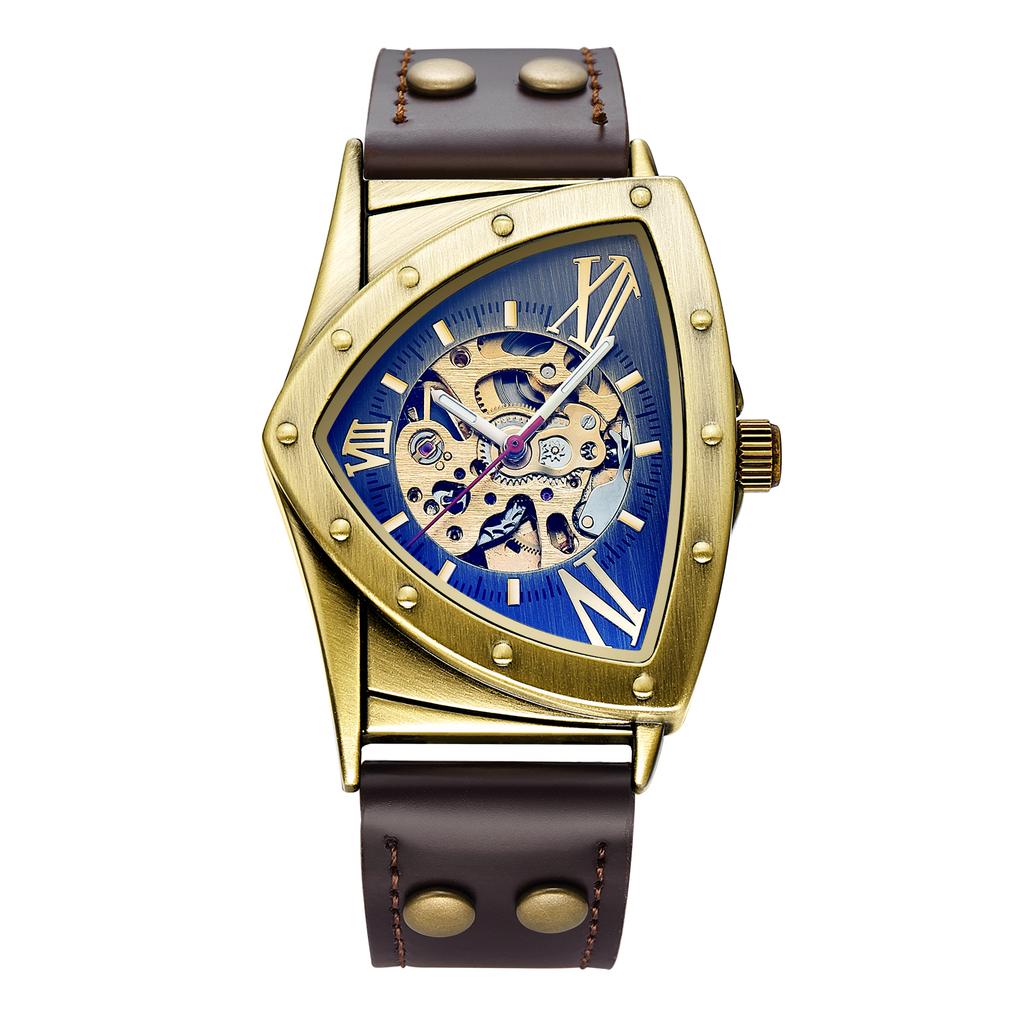 Fashionable Men's Watch Triangle Hollowed Out Luminous Fully Automatic Mechanical Movement Mechanical Watches Reloj Automático