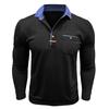 Men'S Button Up Long Sleeved Fashionable Casual Sports Top
