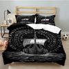 Viking Ship At Sea 3PCS Bedding set,Ideal for 1pc Duvet Cover And 2pcs Pillowcases Perfect for Fan gift,Ideal for Bedroom, Dormitory