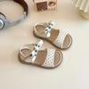 Children Sandals for Girls Fashion Korean Style Soft 2025 Summer New Anti-slippery Versatile Chic Baby Sweet Bowtie Beach Shoes
