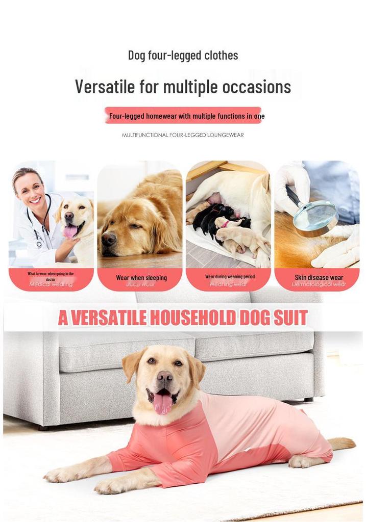 Breathable Summer Dog Outfit: Dirt-Resistant, High-Elastic, Four-Legged Design with Belly Cover for Small & Medium Dogs