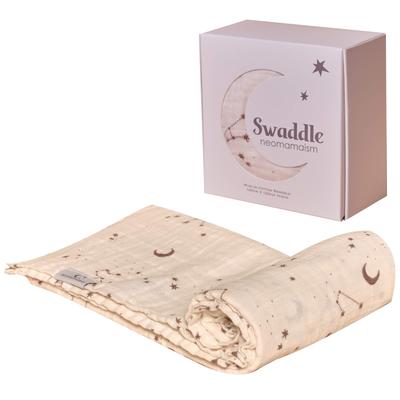 NeoMamaism Baby Muslin Newborn Baby Gift Swaddle, Gift, 100% Cotton, (Constellation Pattern)