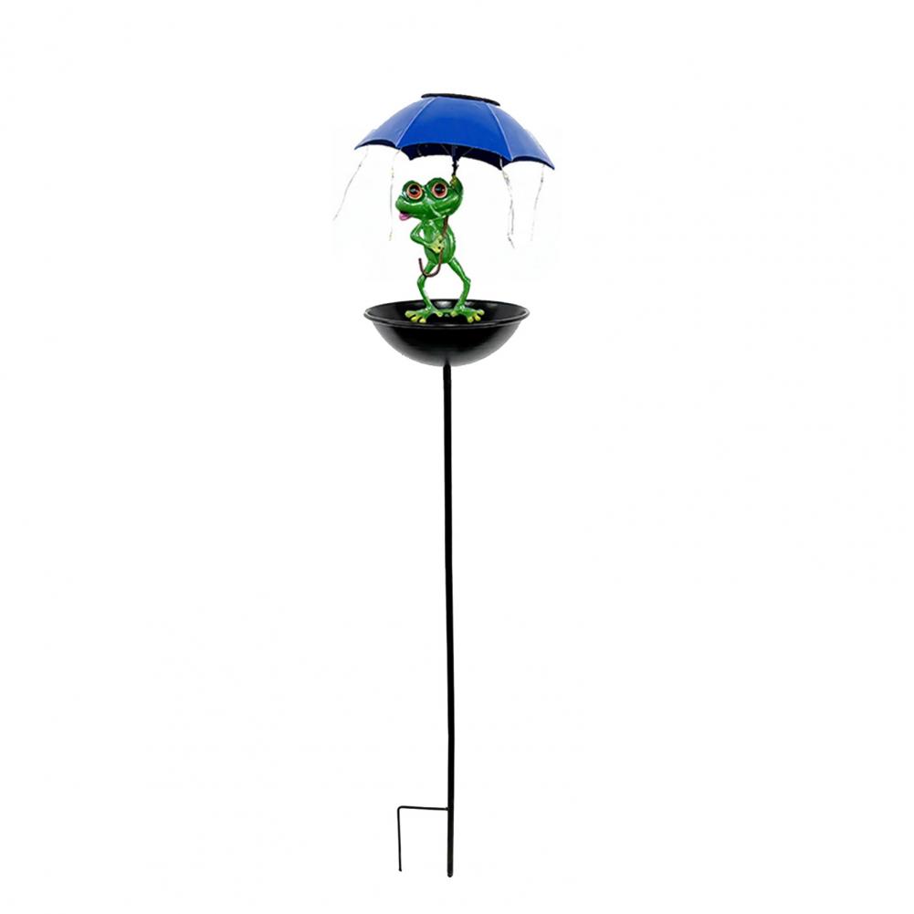 

Solar Bird Feeder Stake with Light-Outdoor Garden Yard Decor, Umbrella-Shielded, 3-in-1 Bird Bath, Watering & Feeding Station