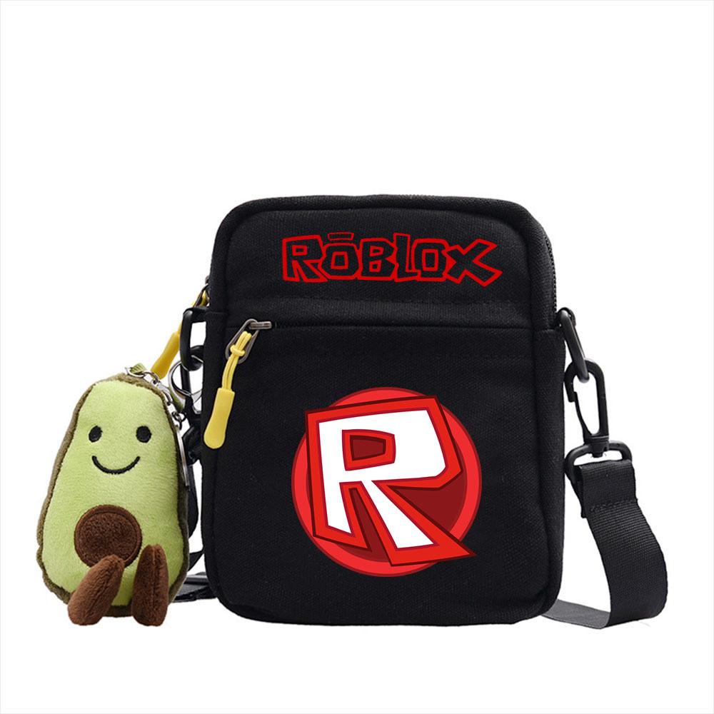 Plátěná taška přes rameno Roblox s potiskem herní postavičky pro běžné cestování a do školy