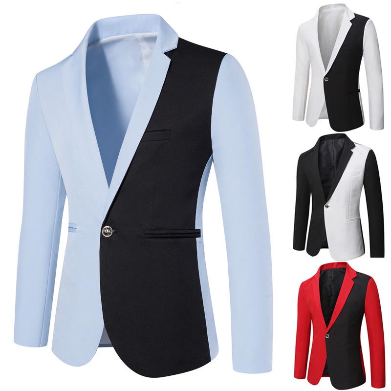 Frühling 2022 Herren Colorblock Lässiger Blazer - Europäischer und Amerikanischer Stil Einfache Anzugjacke