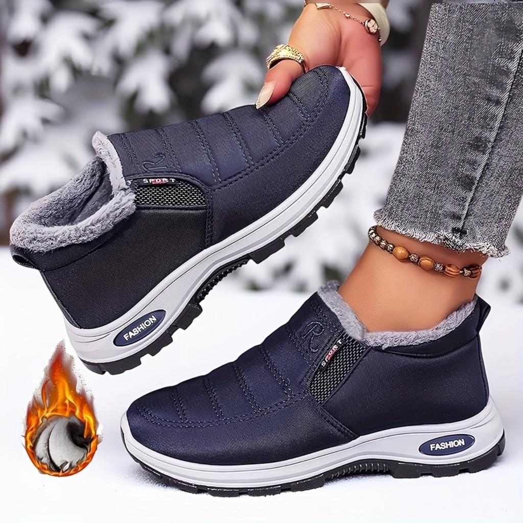Ultra Warm Thick Soled Snow Boots, Arctic Grade Cold Resistant with Fleece Ankle Boots - High-density Lining and Thermal Locking Technology