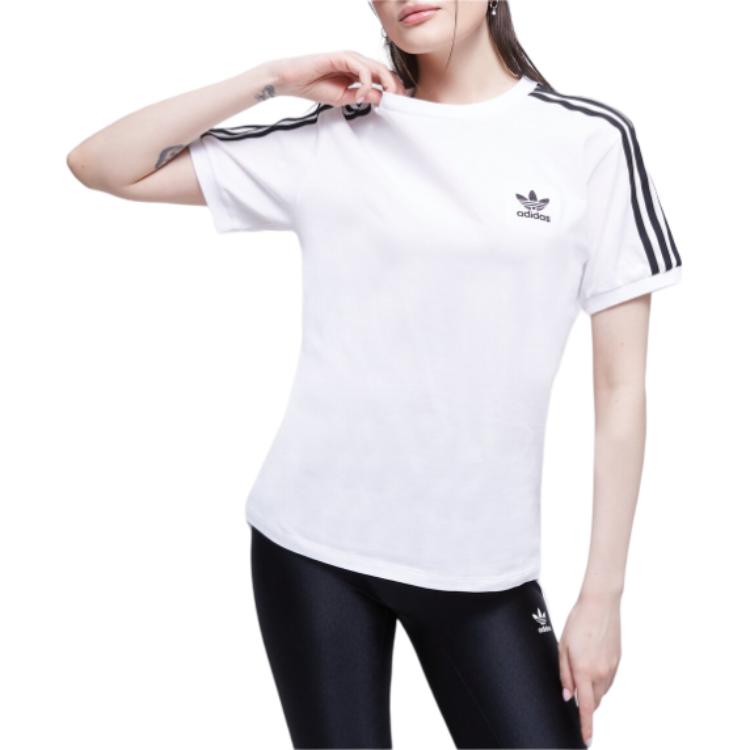 adidas Originals Drop Shoulder Sleeve T Shirt Women's White IB7410