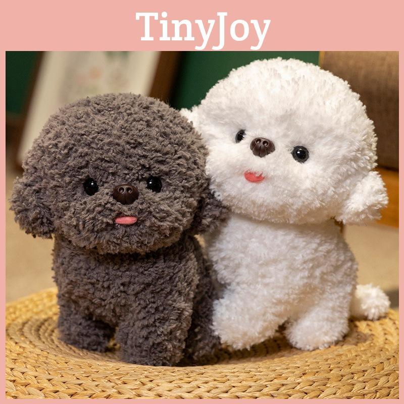 Realistic Frise Bichon Stuffed Dog Plush Toy Poodle Doll Soft Gift Birthday