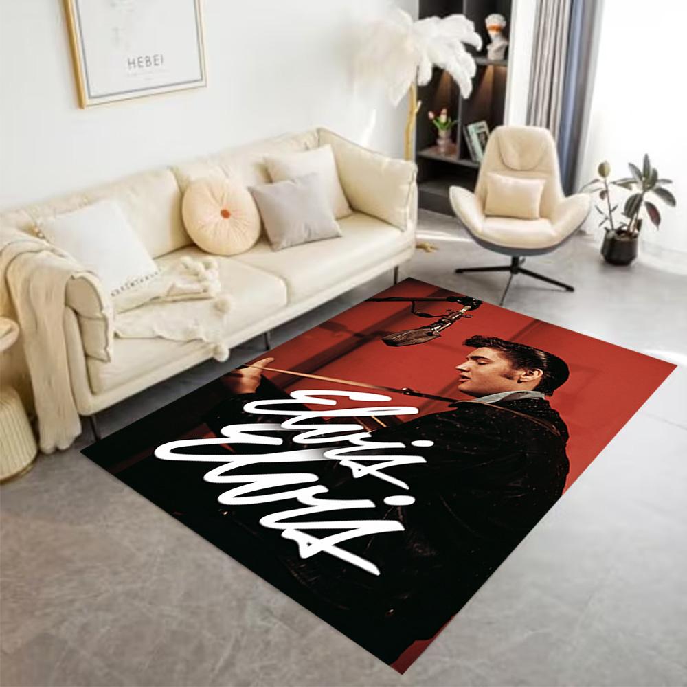 Elvis Presley: Rock 'n' Roll King Carpet Perfect for Playrooms Game Room Entryway Living Rooms Antislip Carpet Anime Office Decor Wedding Party Gift
