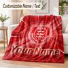 Custom Text Flannel Blanket Hull KR Print Warm Cozy Blanket Home Sofa Bedding