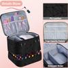 Elegant Travel Makeup Bag: Double-Layer Nail Polish Storage for 42 Bottles