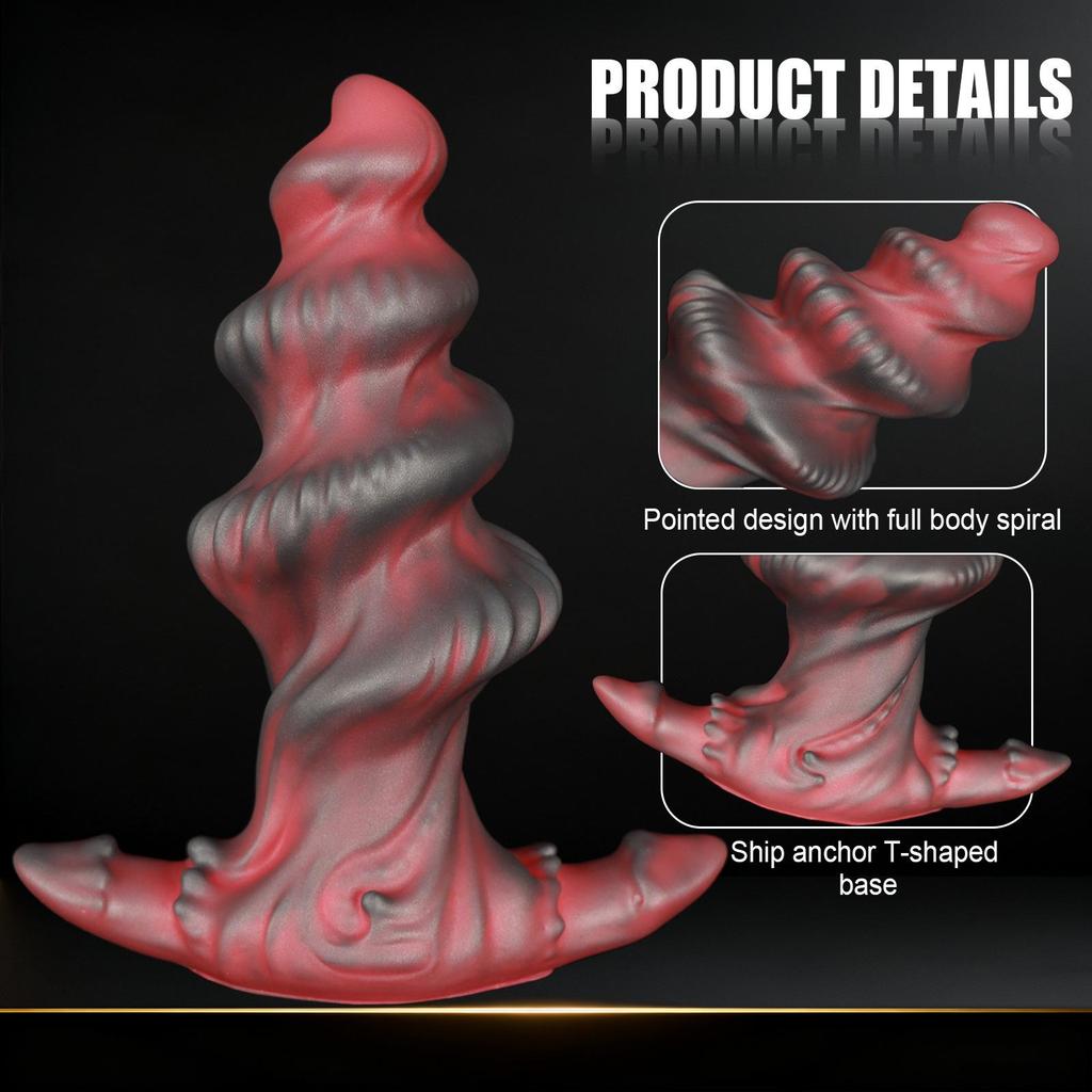 Liquid Silicone Unisex Wearable Threaded Anal Plug for Easy Insertion, Massage, and Pleasure