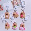Set of 5/6 Capybara Key Rings Multifuntional Resin Accessory Cartoon Capybara Bag Pendant Suitable for Key and Bag