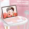 Compatible iPad Air 7th Gen Leather Case with Colorful Backlit Bluetooth Keyboard & Touchpad (10.9")
