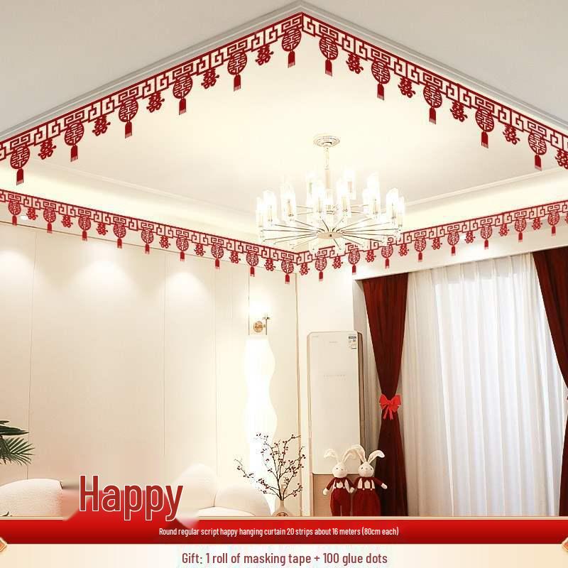 Doppeltes Glück Hochzeitsdecken- und Wohnzimmerdekorationen