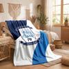 Preston North End Football Print Flannel Blanket Soft Warm Sofa Bed Throw Blanket For Home Office Bedroom