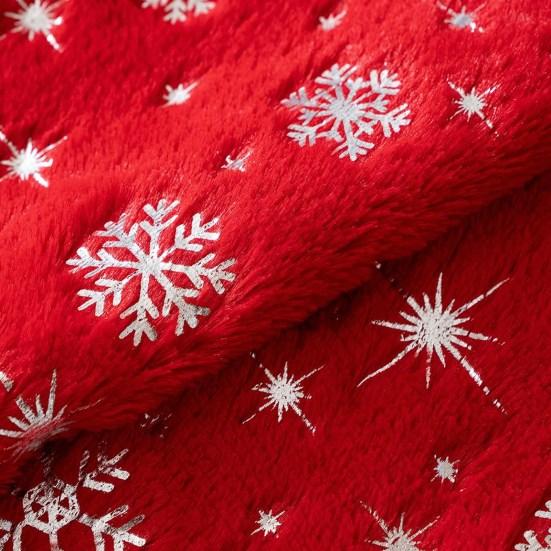 Throw Pillowcase Christmas Snowflake Printed Hidden Zipper Design Dust-proof Soft Comfortable Touch Plush Cushion Cover