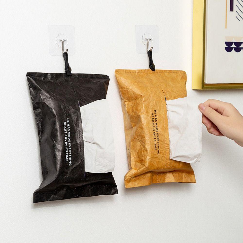

DuPont Paper Toilet Tissue Box Dustproof Car Tissue Bag Portable Tissue Case Bathroom сірий
