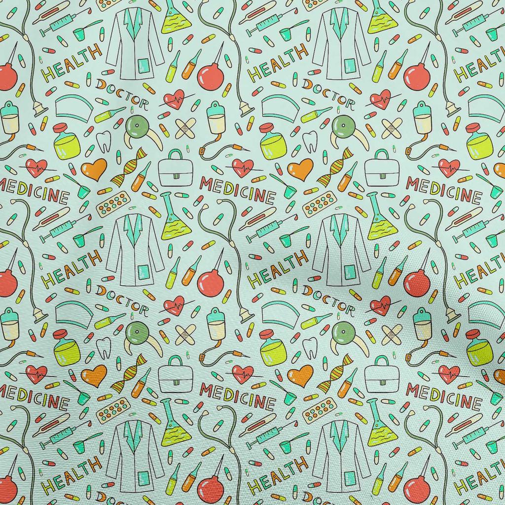 oneOone Cotton Flex Fuschia Pink Fabric Tool Sewing Material Print Fabric By The Yard 40 Inch
