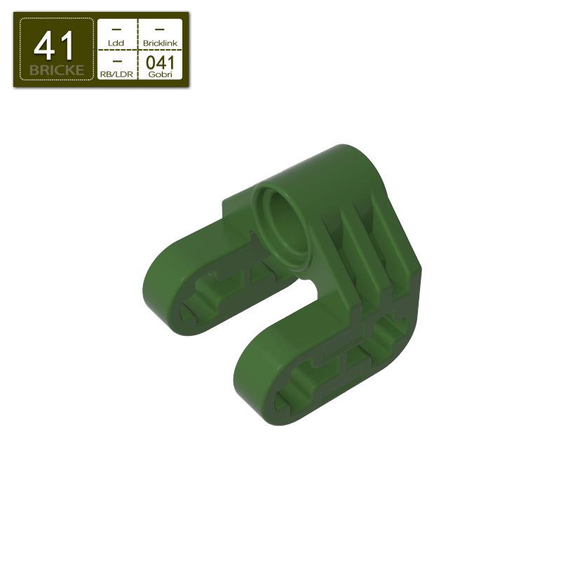 BRICKE 2x2x2 Brick with Axle Pin Connection, Compatible with Lego 92907 - DIY Small Particle Building Blocks.